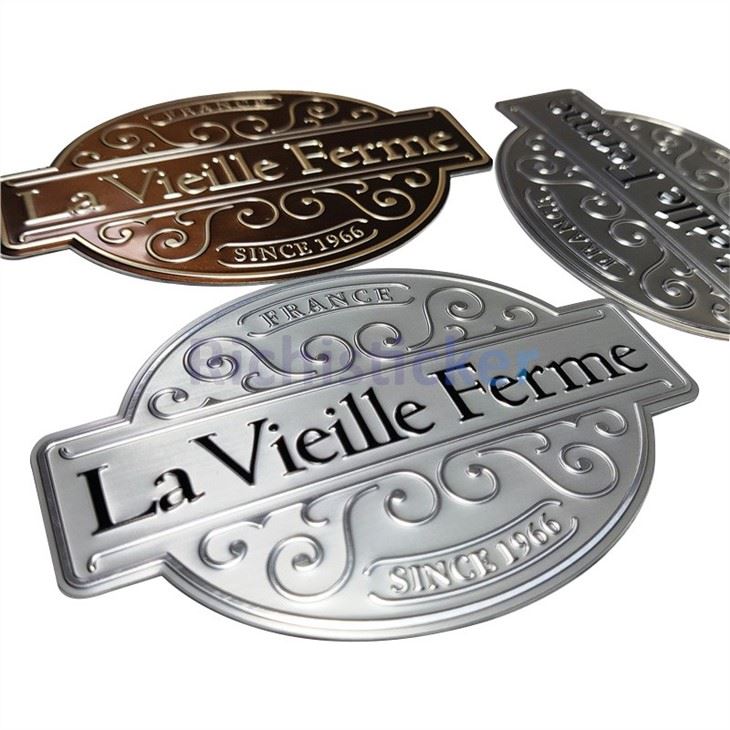 Metal Red Wine Bottle Labels