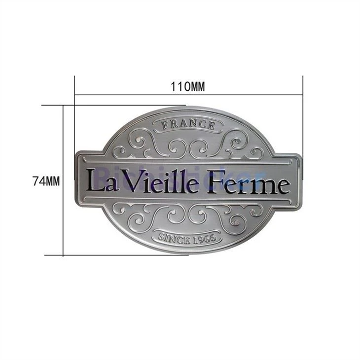 Metal Red Wine Bottle Labels