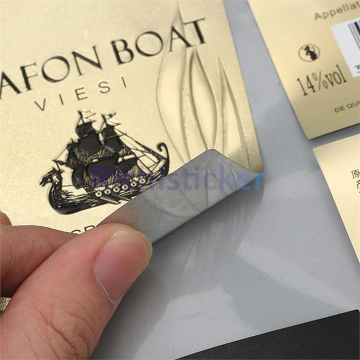 Wine Bottle Sticker Labels With Pressure Sensitive